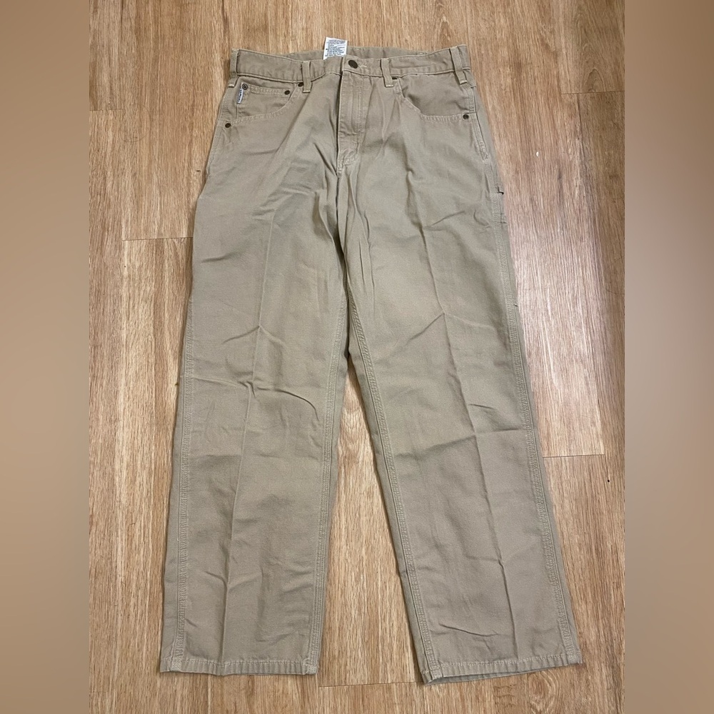 Carhartt Men's Work Pants in Khaki Tan